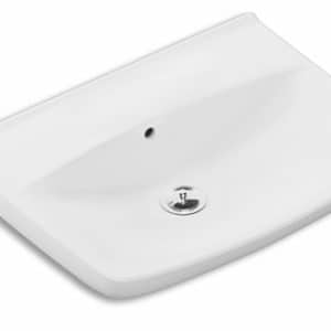 Spira Square Håndvask 57 Cm Hvid, U/hanehul Håndvaske