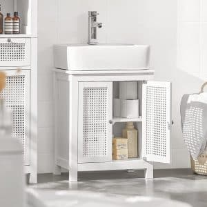 Håndvask underskab, badeværelsesmøbel, 50 x 33 x 60 cm, hvid