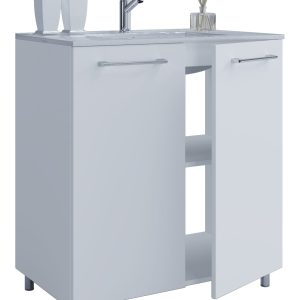 Håndvaskskab med håndvask - badeværelsesmøbelsæt - 60Cm 2 Døre