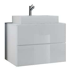 Håndvaskskab med håndvask - badeværelsesmøbelsæt - Lendas S skuffe hvid