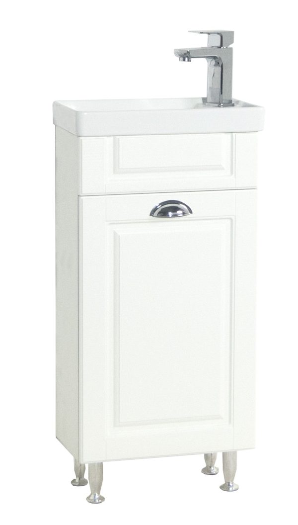 Sæt med underskab og håndvask til badeværelset, h. 83 x b. 41 x d. 22 cm, hvid