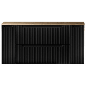 SKELBO Underskab til håndvaske i MDF og møbelplade B120,4 x D40 cm - Sort/Vild eg