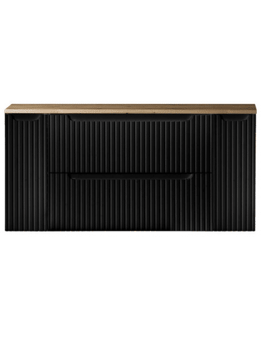 SKELBO Underskab til håndvaske i MDF og møbelplade B120,4 x D40 cm - Sort/Vild eg