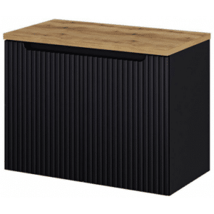 SKELBO Underskab til håndvaske i MDF og møbelplade B80,4 x D40 cm - Sort/Vild eg